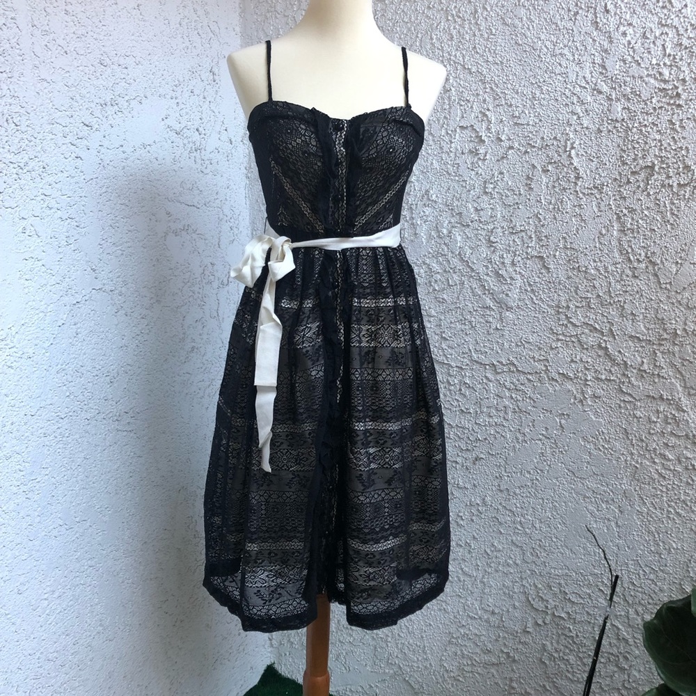 ANTHROPOLOGIE VINTAGE Black Prom Dress